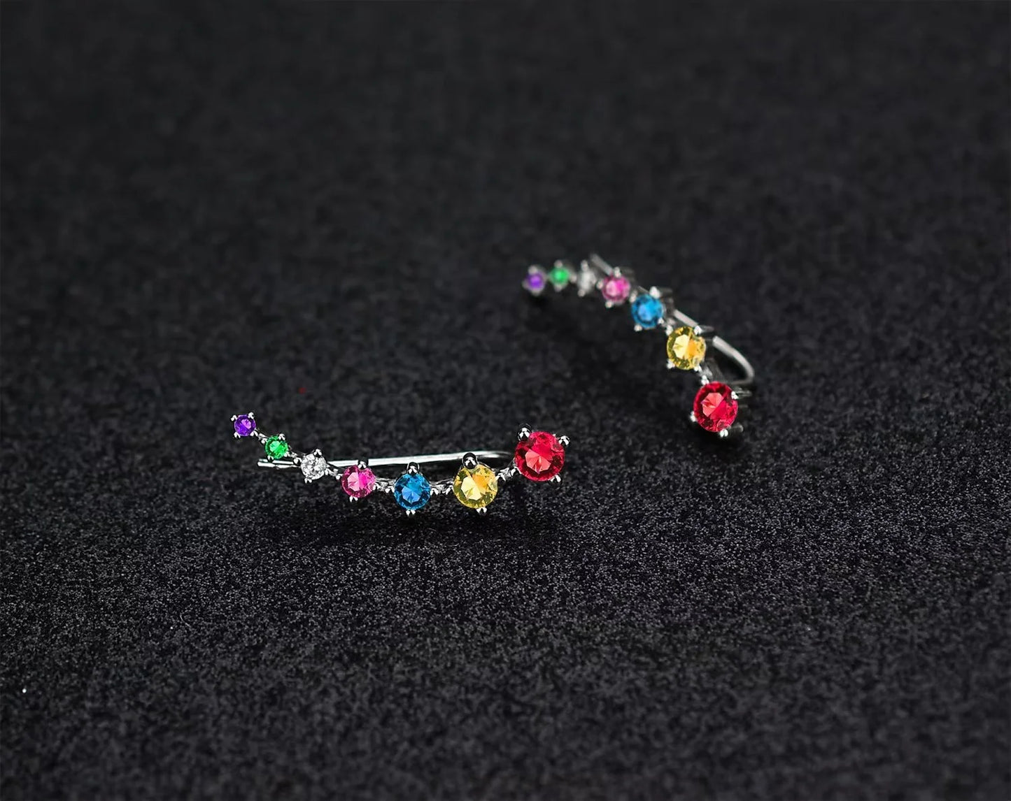 Sterling Silver 7 Star Ear Cuffs