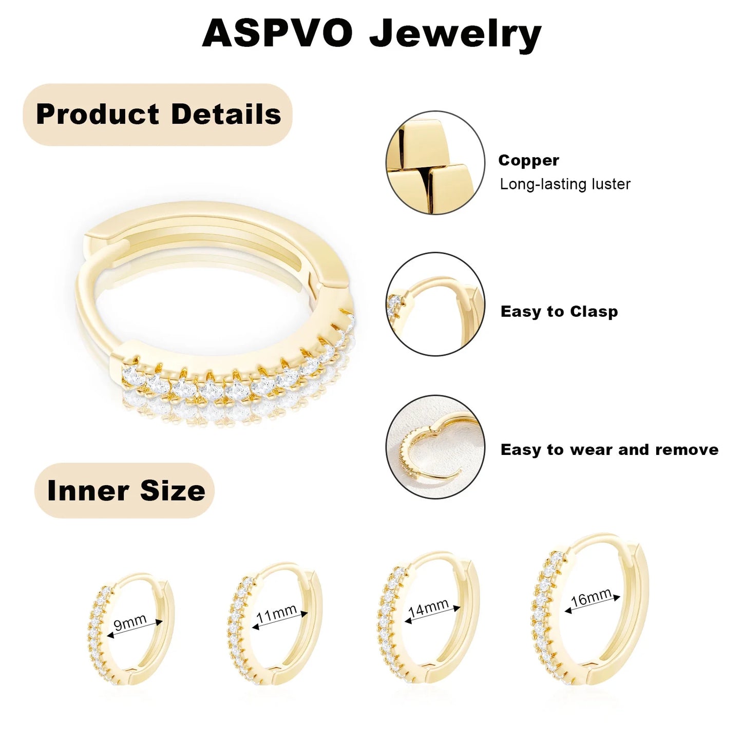 Multi-Piercing Matching Small Hoop Earrings