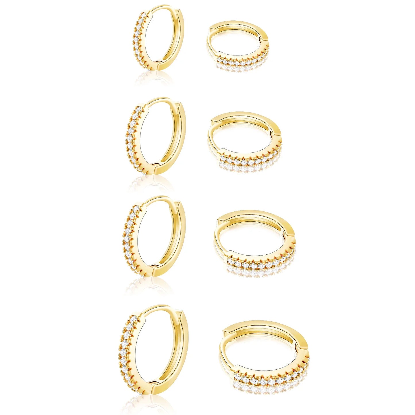 Multi-Piercing Matching Small Hoop Earrings