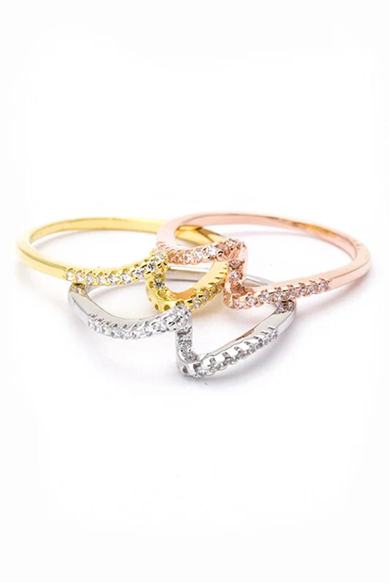 3-In-1 Tri-Tone Twisting Rings