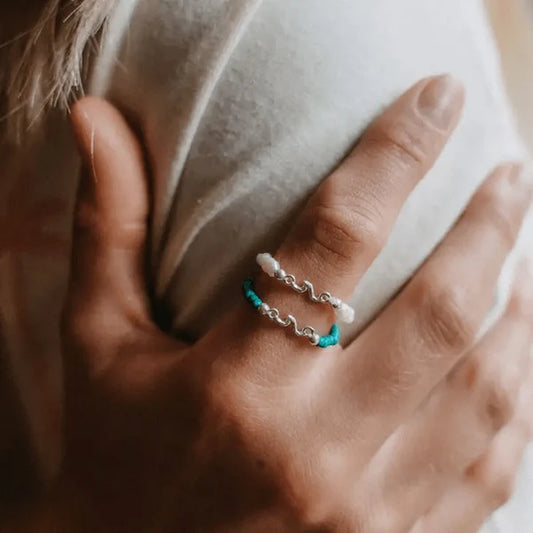 Wave Stone Stretch Ring