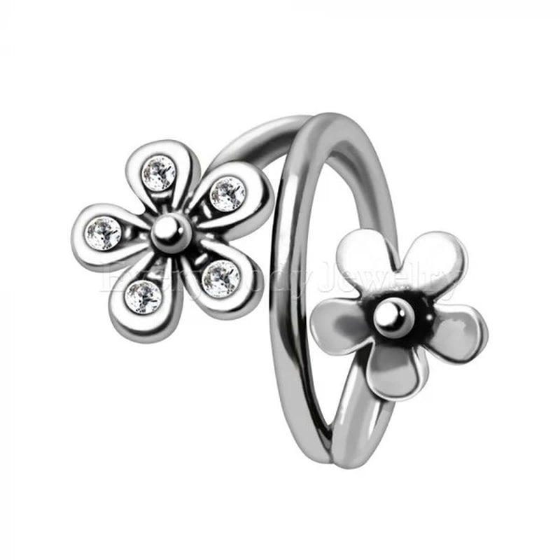 Twist Style Flower Seamless Ring