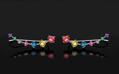Sterling Silver 7 Star Ear Cuffs