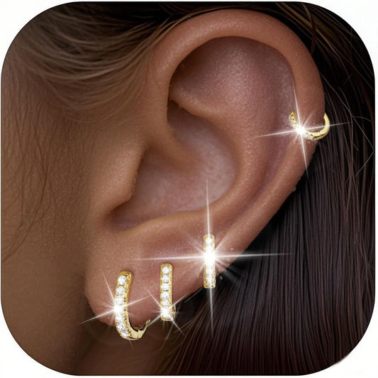 Multi-Piercing Matching Small Hoop Earrings