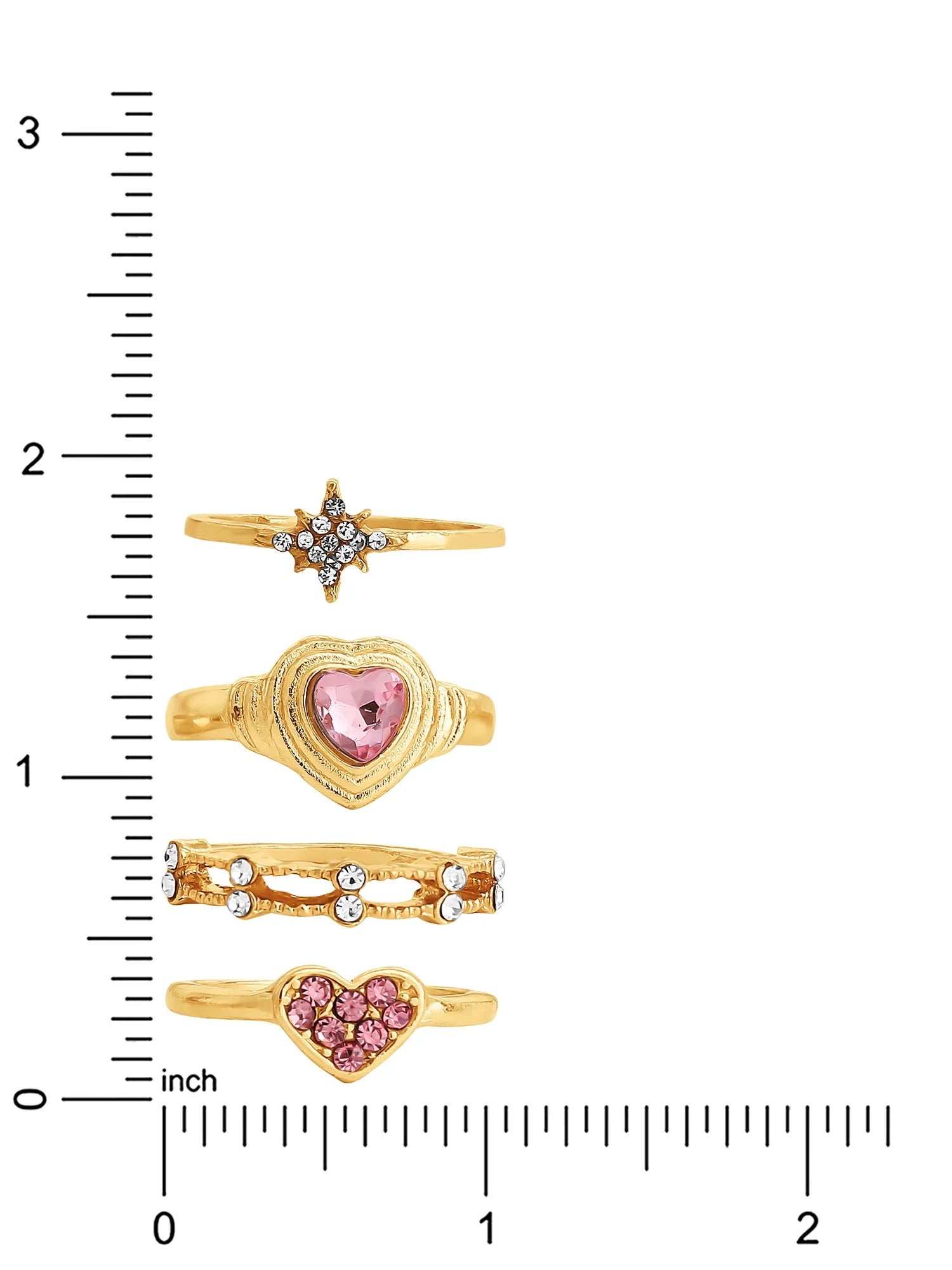 Heart Ring Set