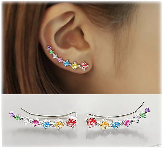 Sterling Silver 7 Star Ear Cuffs