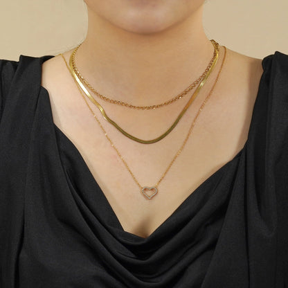 Layered Gold Plated Choker Necklace